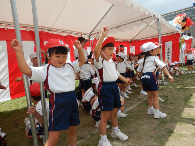 運動会での子どもたち