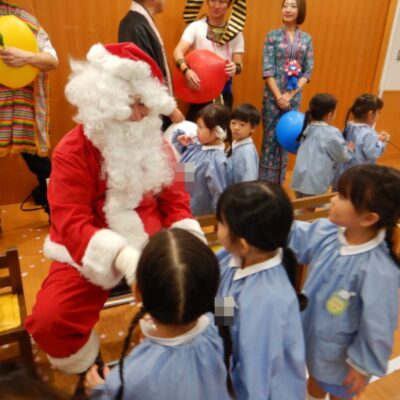 サンタさんとあったよ