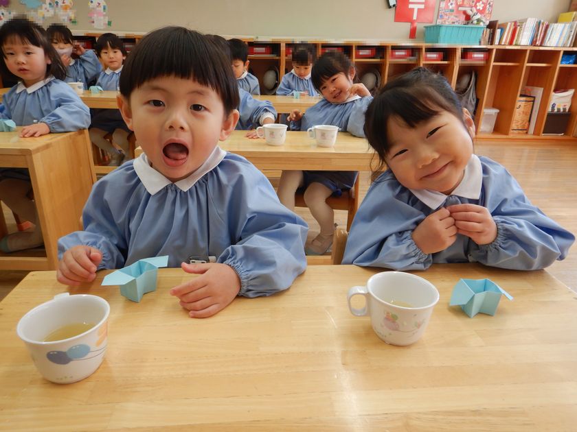 節分を楽しむ園児