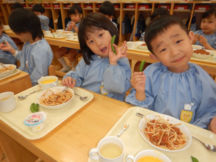 スナップエンドウ食べたよ