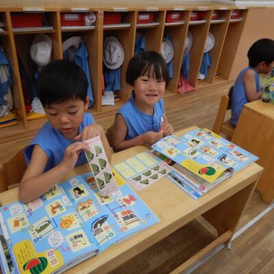 ステップアップタイムに取り組む園児